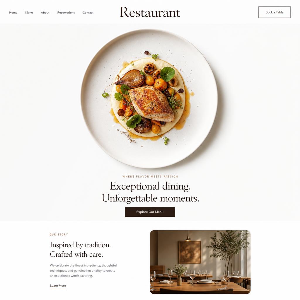 Restaurant template preview